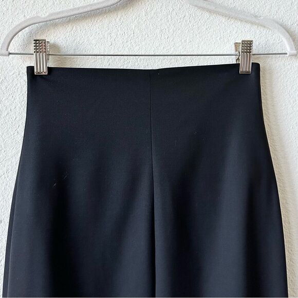 Gauchere A-line Exposed Zipper Wool Midi Skirt in Black Size 34 2 US - Picture 10 of 11